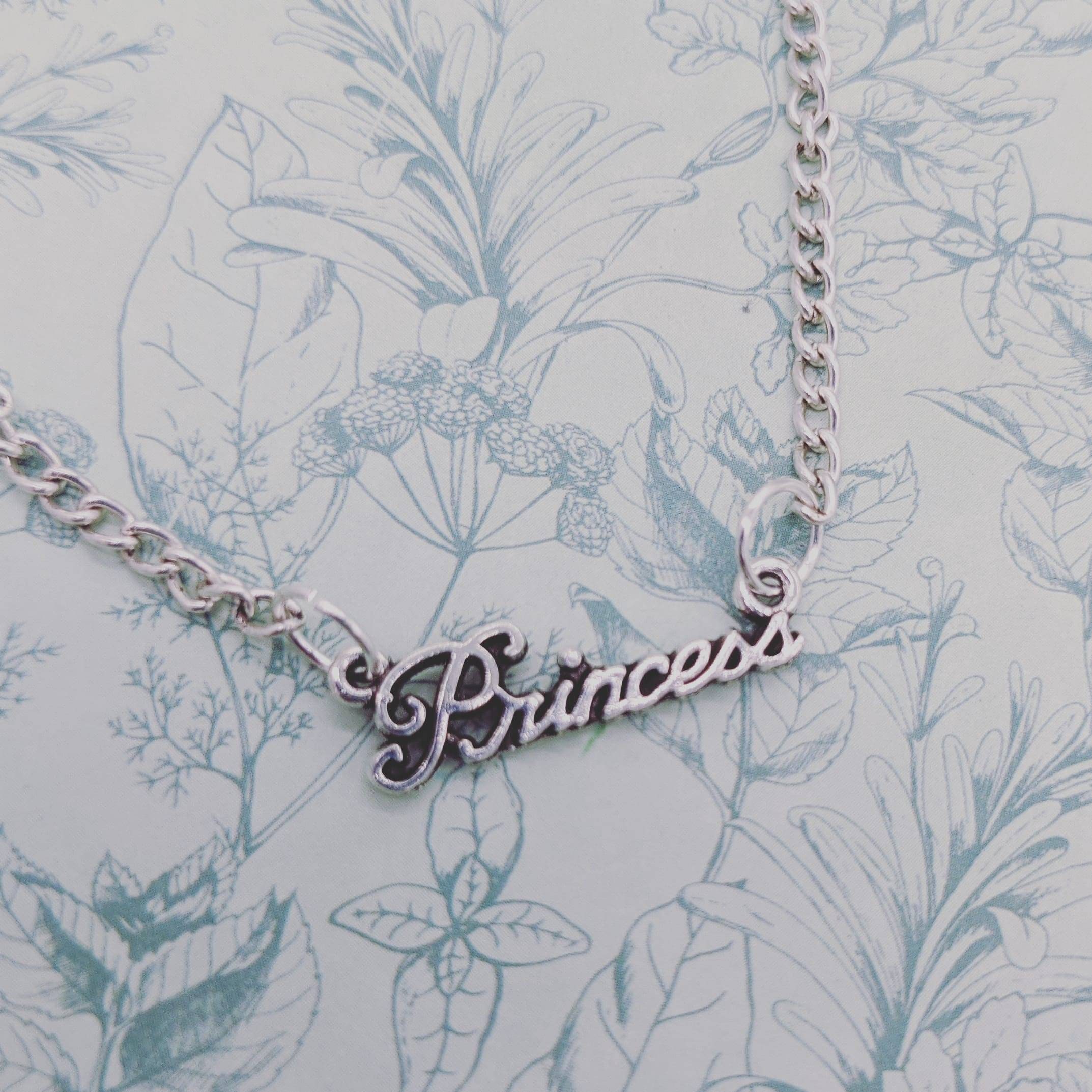 Silver princess hotsell necklace