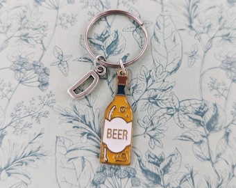 Beer Keychain, beer Keyring, beer love, beer lover gifts, bag charm, quirky keychain, beer drinker gift, beer themed, brewer Keyring,