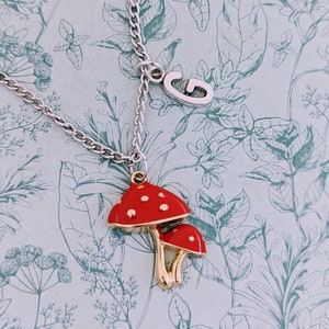 Mushroom necklace, mushroom jewellery, mushroom jewelry, mushroom lover gifts, cottage core necklace, cottage core gifts, fairy necklace,
