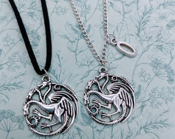 Dragon necklace, dragon jewelry, personalised gifts, fantasy jewelry, geek gifts, initial necklace, bff gifts, sister gifts, geek necklace,