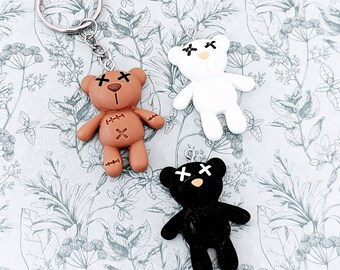 Bär Schlüsselanhänger, Bär Schlüsselanhänger, Bär Liebhaber Geschenke, kawaii Schlüsselanhänger, kawaii Geschenke, Neuheit Schlüsselanhänger, Neuheit Geschenke, gothic Schlüsselanhänger, schrullige Geschenk