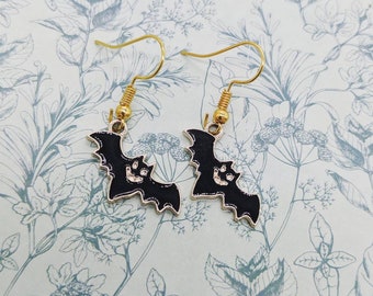Bat earrings, bat jewellery, bat lover gifts, Halloween earrings, gothic earrings, gothic jewelry, bff gifts, Halloween jewelry, bat watcher