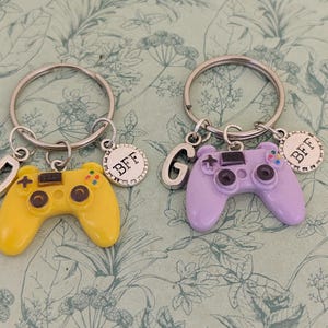 Game controller best friend keyring, gamer gifts, gamer geek, best friend gifts, bestie keyring, friends forever, his and her gifts,