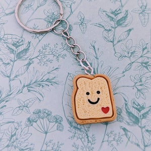 Llavero de tostadas, llavero de panadería, regalos de panadero, llavero de pastelero, regalos de pastelero, llavero kawaii, accesorios kawaii, regalos de camarera,