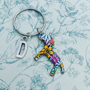 Animal keychain, zebra keychain, zebra lover gifts, animal lover gifts, sister gifts, bff gifts, initial keychain, charm gift, bag charm