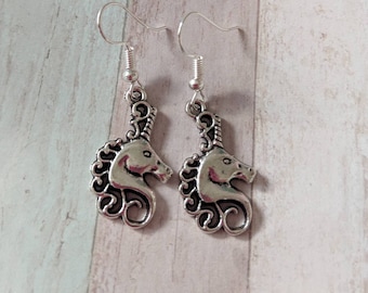 Unicorn earrings, unicorn jewelry, unicorn lover gifts, mystical creature earrings, unicorn earrings for girls, fantasy gifts, unicorn gifts