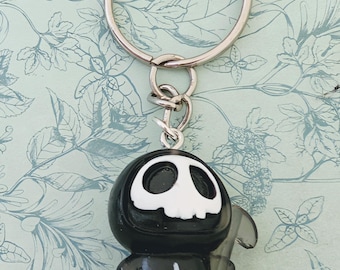 Süßer Gothic Sensenmann Schlüsselanhänger, Sensenmann Charme, Gothic Tasche Accessoires, Gothic Liebhaber Geschenke, Halloween Accessoires, Gothic Geschenke,