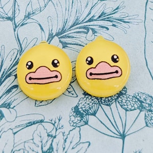 Duck stud earrings, duck jewellery, duck lover gifts, bird earrings, bird lover gifts, animal earrings, cute duck gifts, duck inspired,