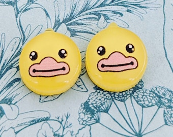 Pendientes de tachuelas de pato, joyas de pato, regalos para amantes de los patos, pendientes para pájaros, regalos para amantes de las aves, pendientes de animales, lindos regalos de pato, inspirados en el pato,