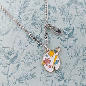 Paint palette necklace, artist jewelry, artist necklace, artist inspired gifts, graduation gifts, art student gifts, personalised necklace,