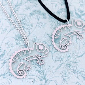 Chamäleon Kette, Chamäleon Schmuck, Geschenke für Chamäleon Mamas, Reptil Kette, Reptilien Schmuck, Eidechse Kette,