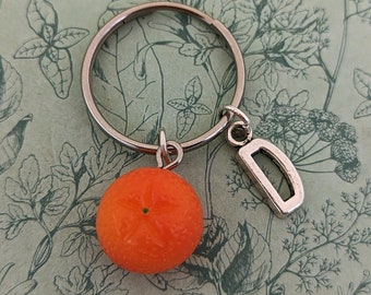 Orange Schlüsselanhänger, Orange Schlüsselanhänger, Orange Zubehör, Obst Schlüsselanhänger, Obst Zubehör, Geschenke für Obstliebhaber, Feinschmeckergeschenke, Geschenke für Feinschmecker