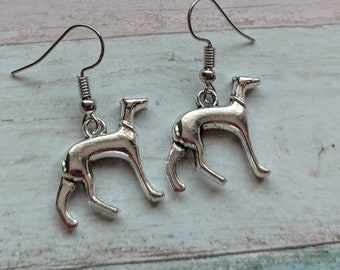 Greyhound-örhängen, hundsmycken, hundörhängen, presenter till hundälskare, djurörhängen, whippet-örhängen, hundpresenter, jubileumspresenter,