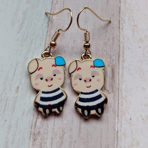 Brincos de porco, joias de porco, presentes de porco, presentes para ela, amantes de animais, presentes para mães, presentes para avós, presentes para ela, amantes de porcos, brincos de desenho animado