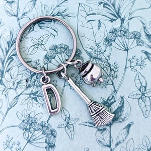 Witch keychain, pagan Keyring, gifts for witches, witch cult gifts, gothic keychain, gifts for goths, witchy gifts, gothic jewelry,