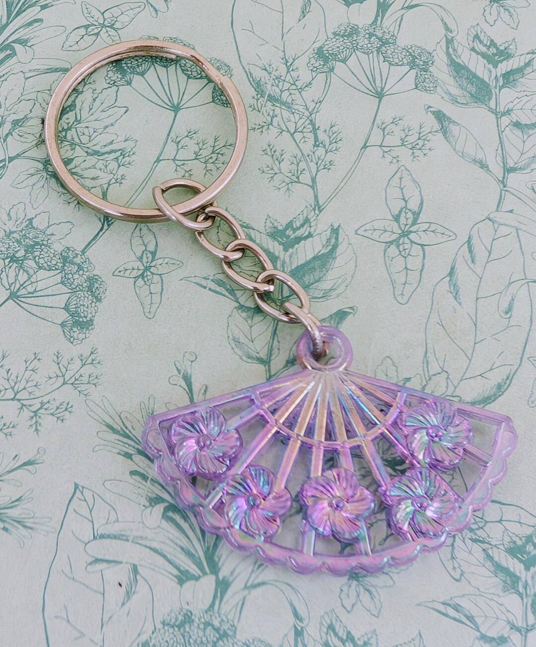 Fan Keychain Oriental Fan Keyring, Oriental Fan Keychain, Fan Charms, Secret Santa ...