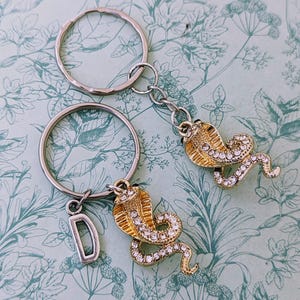 Snake keyring, snake keychain, snake lover gifts, snake mom gifts, snake accessories, reptile themed gifts, reptile lover gifts,
