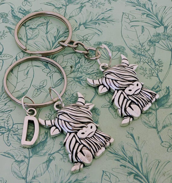 Highland Cow Keyring, Highland Cow Lover Gifts, Highland Cow