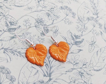 Leaf earrings, autumn earrings, fall leaves, cute earrings, autumn jewellery, leaf gift, nature gift, leaf jewellery, charm earrings,