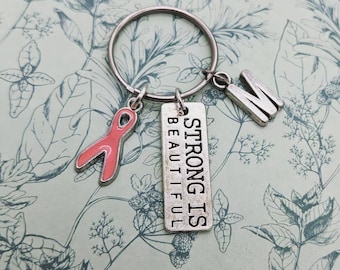 Awareness keyring, Cancer keyring, fibromyalgia keyring, breast cancer gifts, cancer survivor, awareness gifts, cancer support,
