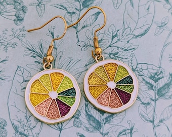 Grapefruit earrings, fruit earrings, fruit lover gifts, fruit themed, foodie gifts, food inspired gifts, novelty earrings, summer earrings