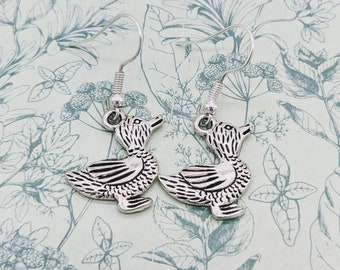Pendientes de pato, joyería de pato, mamá pato, regalos para amantes de los patos, pendientes de pájaro, pendientes bonitos, joyería de pájaro, regalos de pájaro, regalos de pato, regalos para mejores amigas