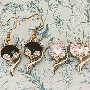 Pendientes de zorro, joyería de zorro, regalos de amante de zorro, regalos para amantes de zorro, animales del bosque, regalos de amante de los animales, zorro inspirado, temática animal