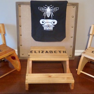 Personalized Stained Step Stool That Folds Into a Chair Etsy