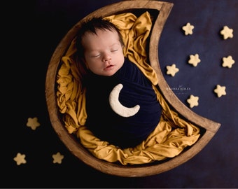 Wool Felted Yellow Stars newborn photography prop