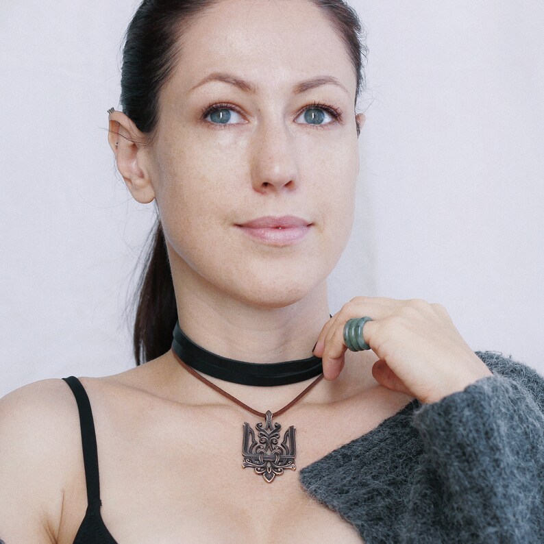 Jewelry-Trident jewelry-Ukrainian necklace-Ukrainian | Etsy
