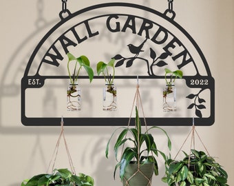 Metal Sign/ Hanging Plant Wall Garden