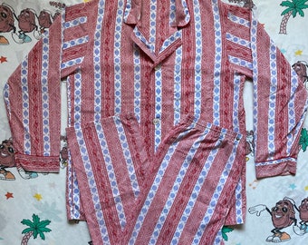Vintage 60er Jahre Penny’s Towncraft Atomic Print Pyjama Set, size Medium Penn-Prest