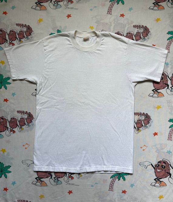 Vintage 70’s JC Penny Blank White T shirt, size S… - image 1