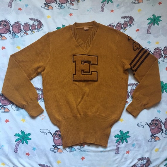 Vintage 40’s Nelson Letterman Sweater, size Large