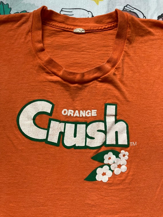 Vintage 70’s Orange Crush T shirt, size Large Sof… - image 2
