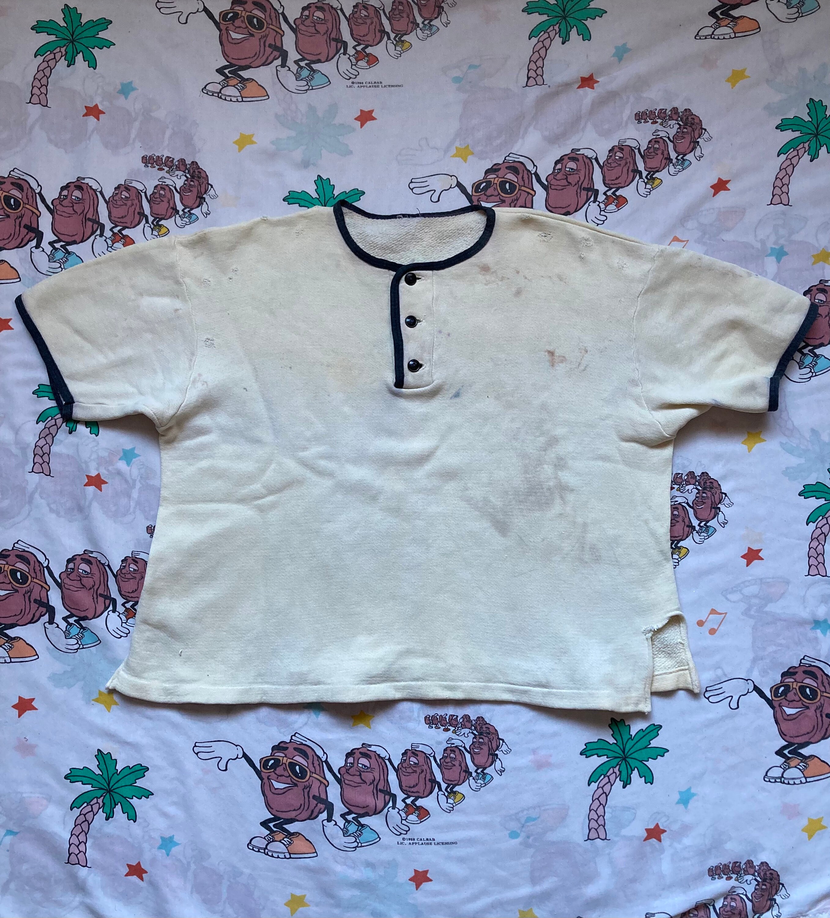 Vintage 40s Short Sleeve Henley 