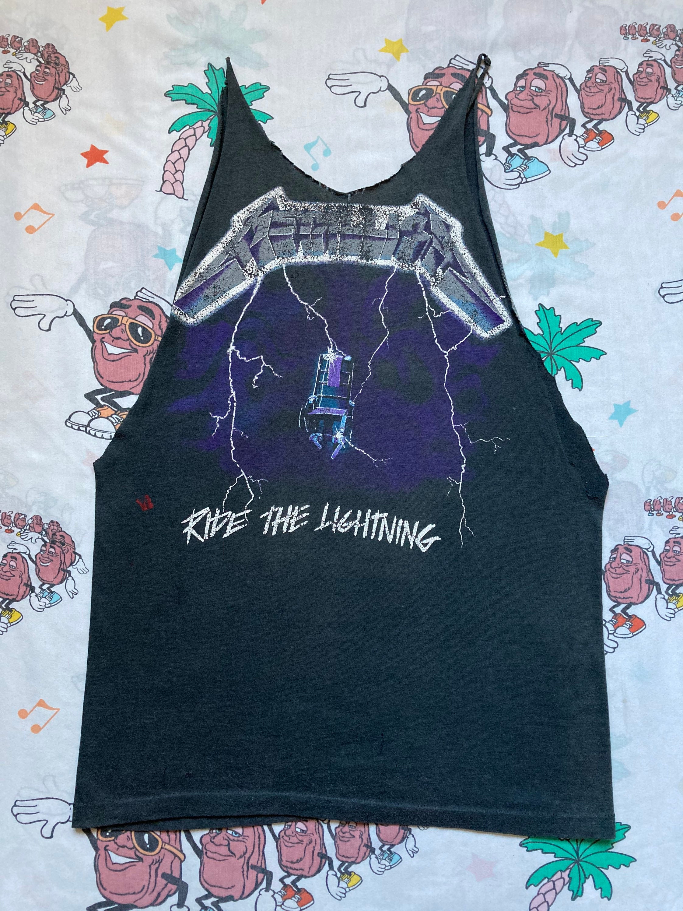 metallica ride the lightning tank top