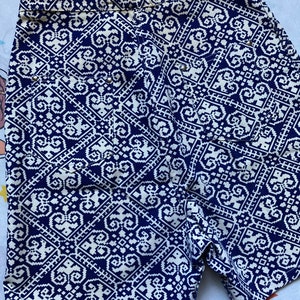 Vintage 60s Geometric Pattern Shorts, 25 Waist High Waist Mod GoGo image 7