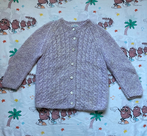 Vintage 60’s Marshall Field & Co Lilac Mohair Car… - image 1