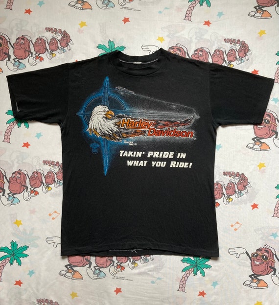 Vintage 80s Harley Davidson for Bikers Only T Shirt, Size Medium 