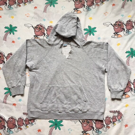 Vintage 70’s Gray Champion Blue Bar Hooded Sweatsh