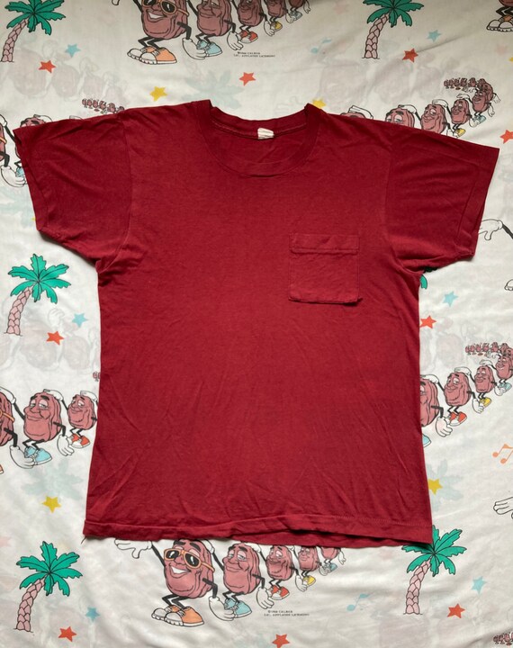 Vintage 80s Fruit of the Loom Burgundy 