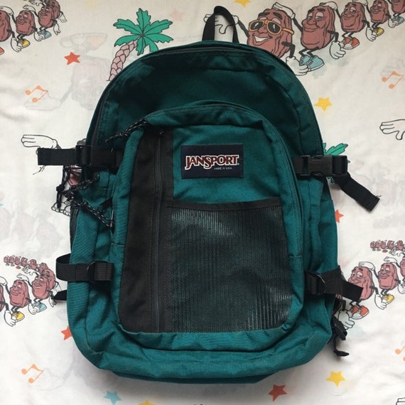 Vintage 90’s Jansport Teal Canvas Backpack Daypack