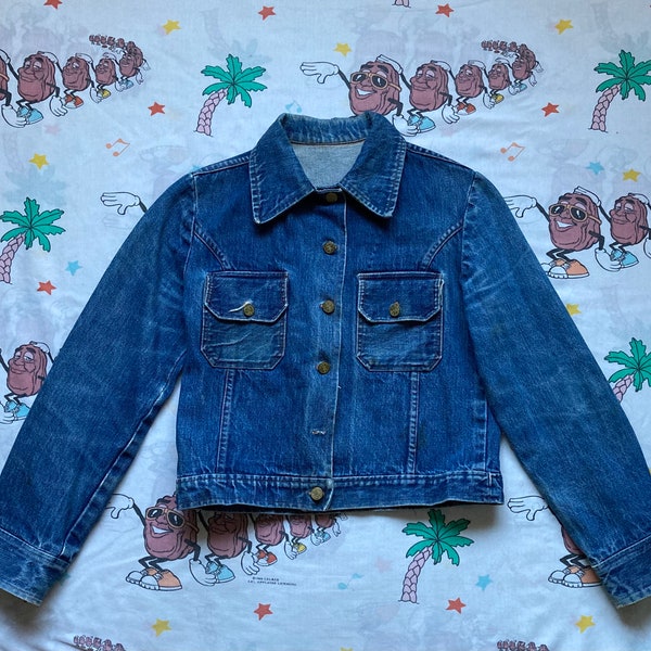 Vintage 60’s Hand Crafted Selvedge Denim Jacket, size Small Type 2 Style One Off