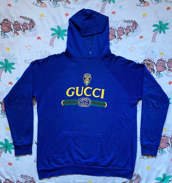 Vintage 80’s Bootleg Gucci Hooded Sweatshirt, size