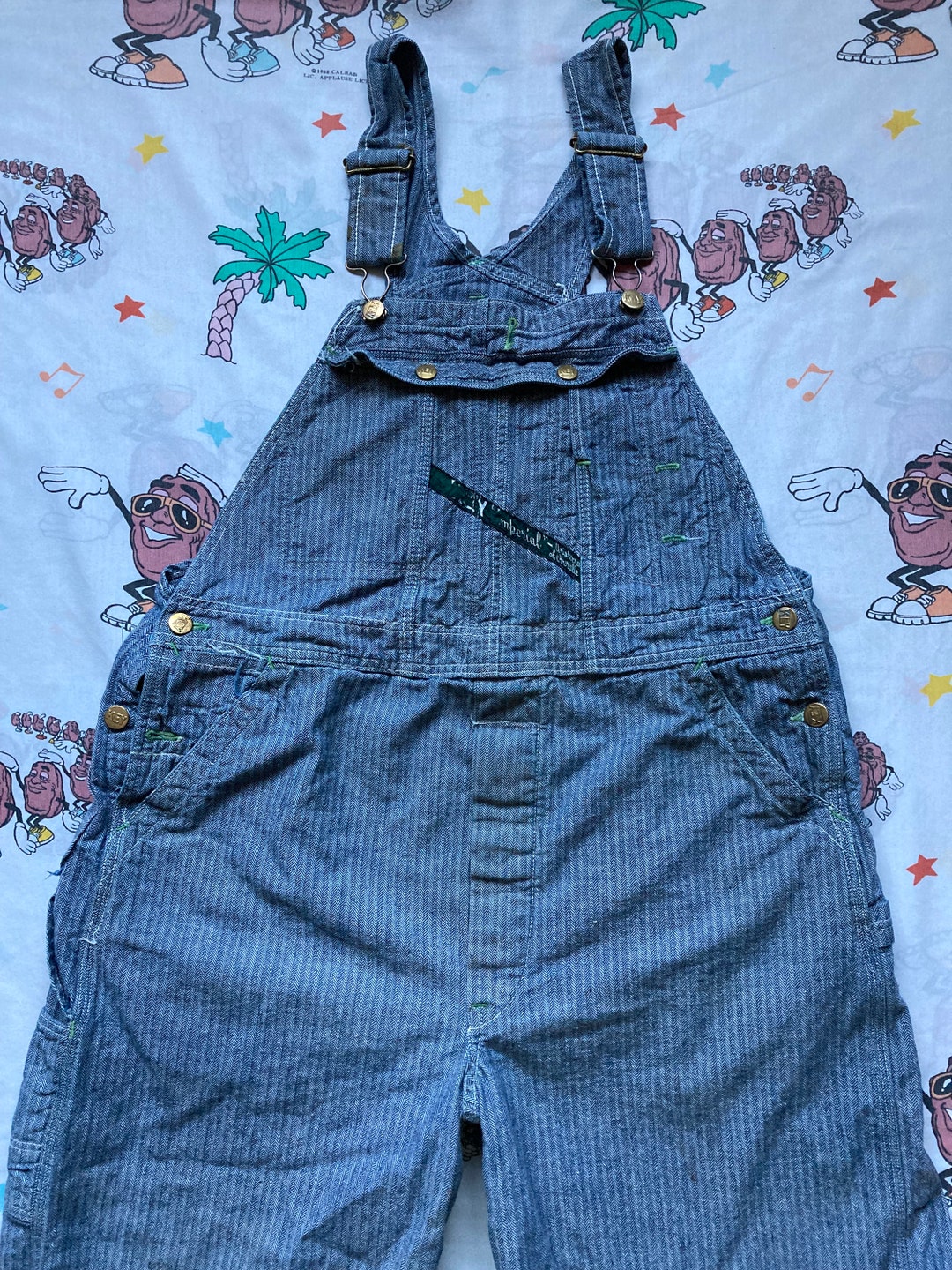 Vintage 40s/50s Key Imperial Herringbone Denim Overalls Etsy