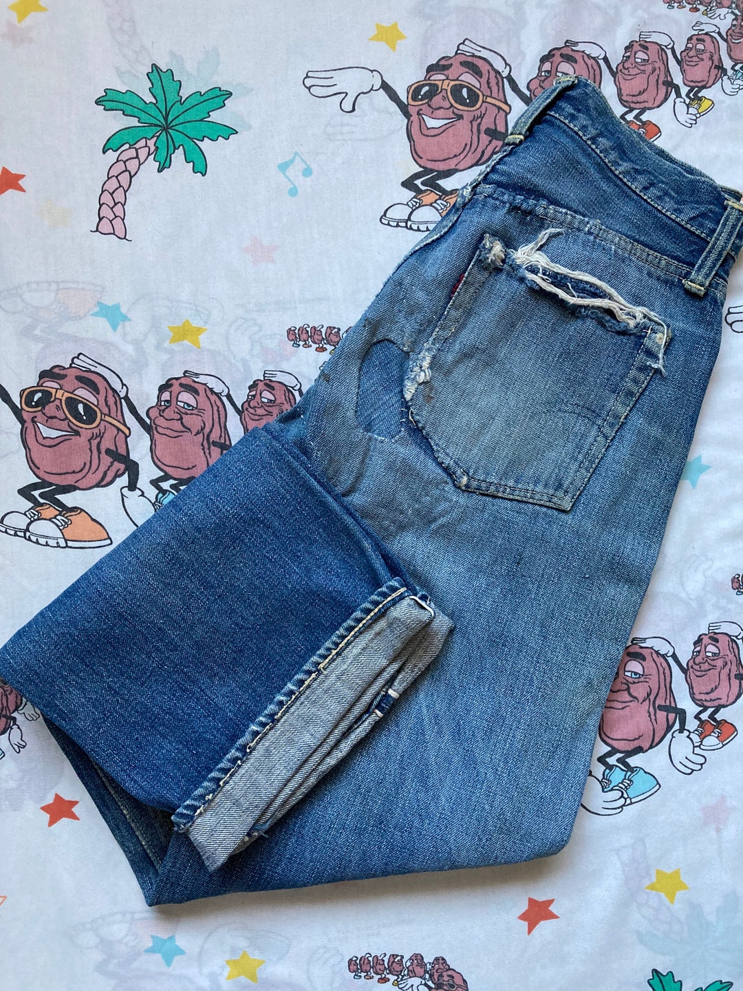 Vintage 40s Levis Big E 503B Hidden Rivet Redline Jeans, 27x30 1947 ...