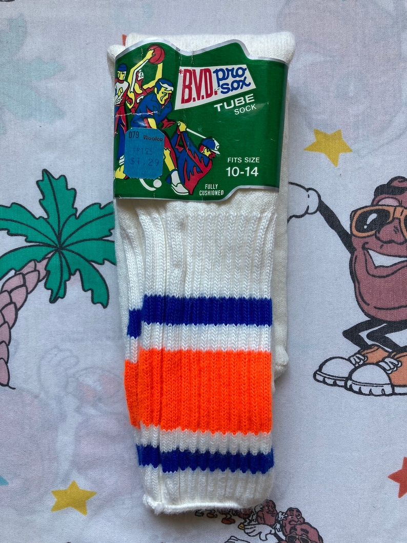 Vintage 70s BVD Striped Tube Socks Adult Size One Size Dead | Etsy