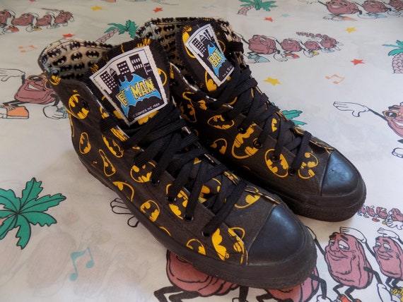 Vintage 80's Batman Converse Chuck Taylor Hi Tops,
