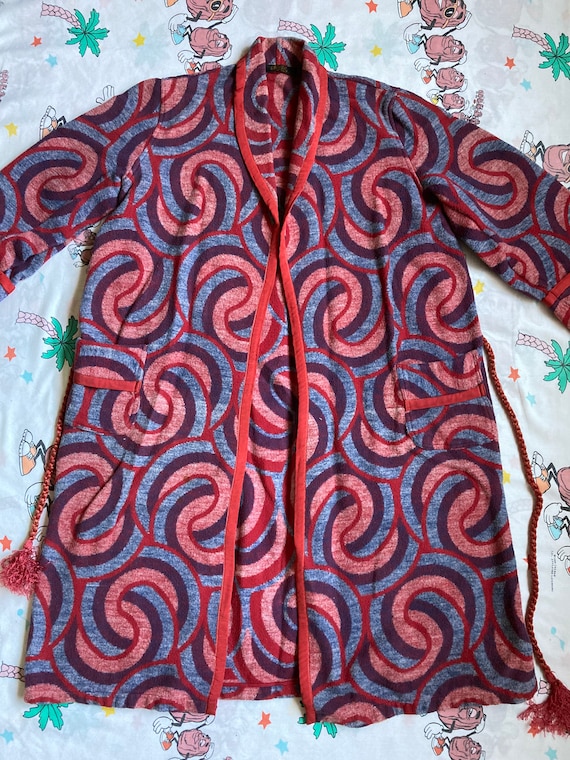 Vintage 40’s/50’s Art Deco Beacon Blanket Robe, s… - image 3